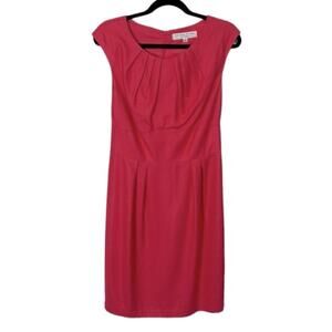 Trina Turk Pleated Coral Cap Sleeve Mini Dress, Women’s Size 8